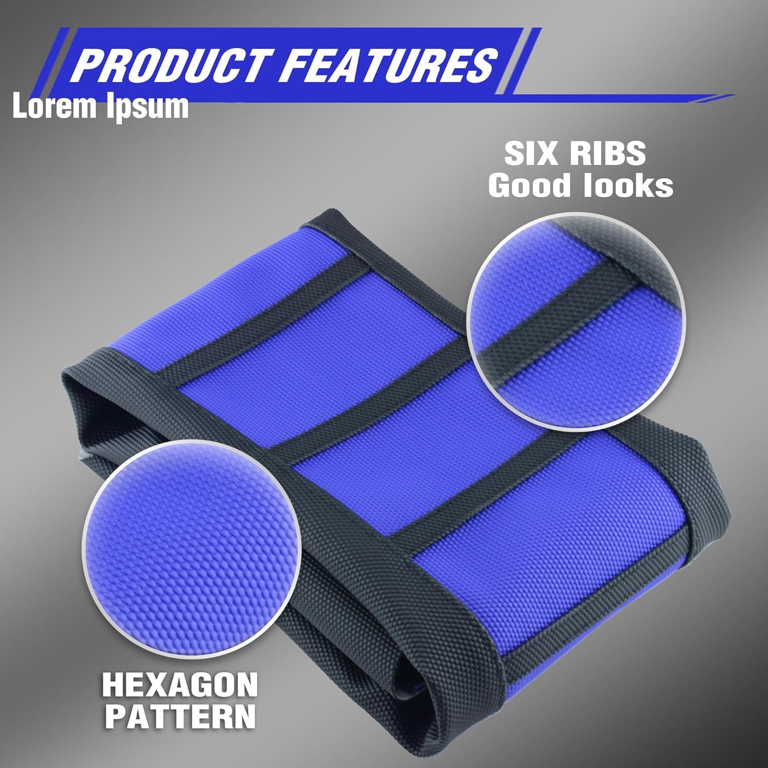 Gripper Rubber Dirt Bike Seat Cover - Universal Soft Seat Cover for Most Dirt Bike Motorcycle Blue