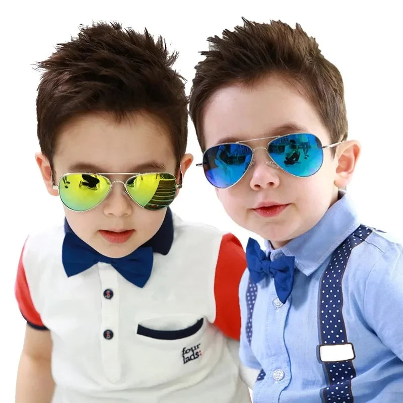 Gafas De Sol Retro Luxury Kids Sunglasses UV400 Eye Protection Children Outdoor Riding Sun Glasses Shades for Boys Girls