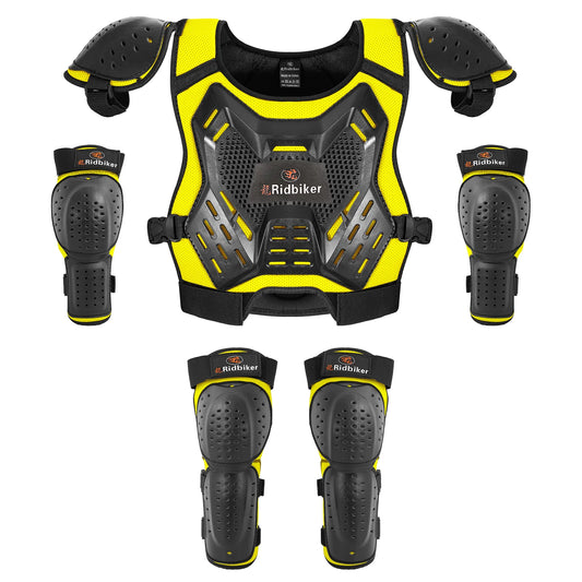 Kids Dirt Bike Gear Motocross Chest Protector Motorcycle Protective Gear Armor Vest Knee Guards Elbow Pads Dirt Bike Riding Gear