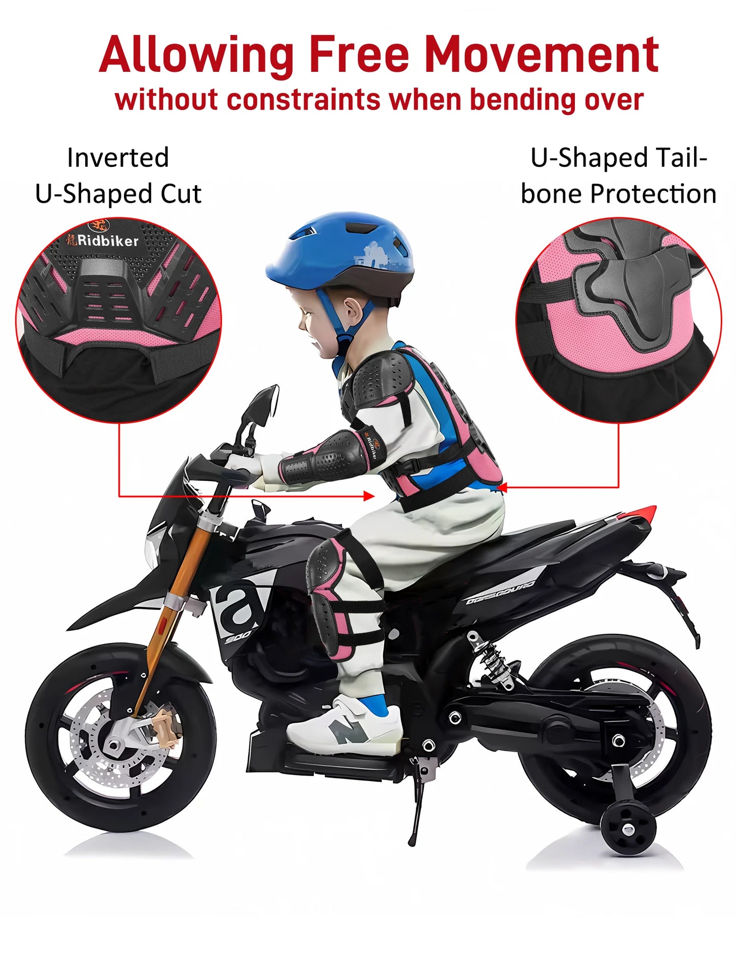Kids Dirt Bike Gear Motocross Chest Protector Motorcycle Protective Gear Armor Vest Knee Guards Elbow Pads Dirt Bike Riding Gear