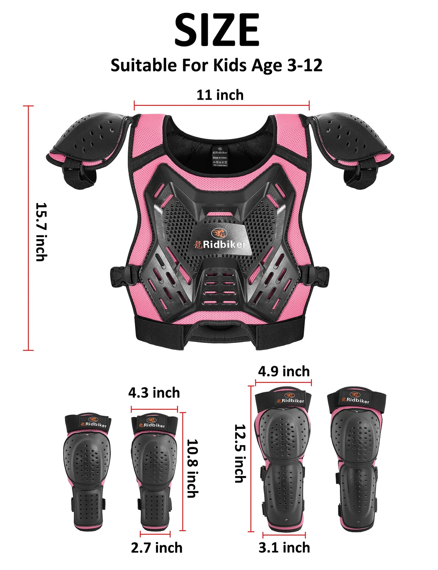 Kids Dirt Bike Gear Motocross Chest Protector Motorcycle Protective Gear Armor Vest Knee Guards Elbow Pads Dirt Bike Riding Gear