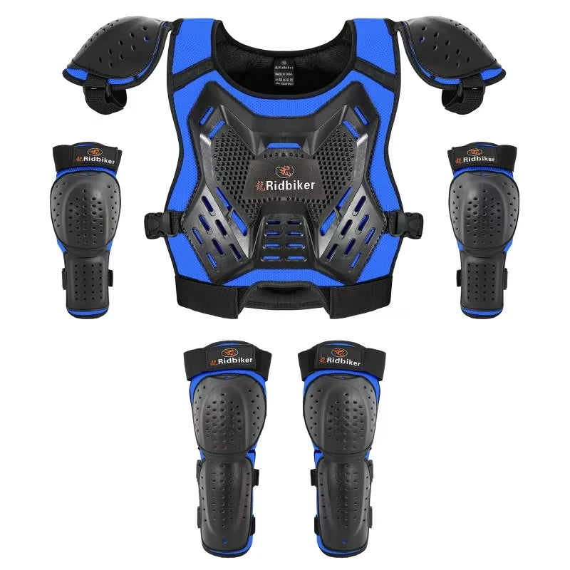 Kids Dirt Bike Gear Motocross Chest Protector Motorcycle Protective Gear Armor Vest Knee Guards Elbow Pads Dirt Bike Riding Gear