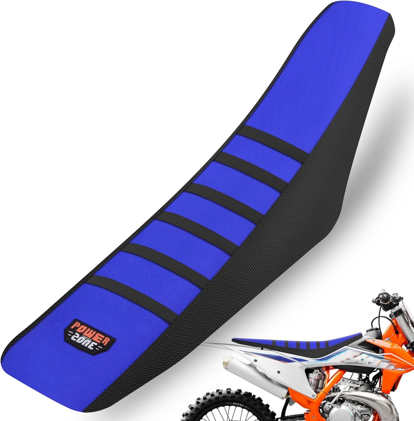 Gripper Rubber Dirt Bike Seat Cover - Universal Soft Seat Cover for Most Dirt Bike Motorcycle Blue