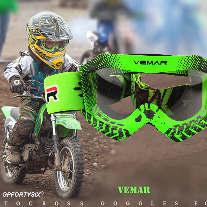 2020 Professional Children Motocross Goggles Kids Motorcycle Glasses Kid MX MTB Off-Road Dirt Bike Child Goggles for MX Helmet