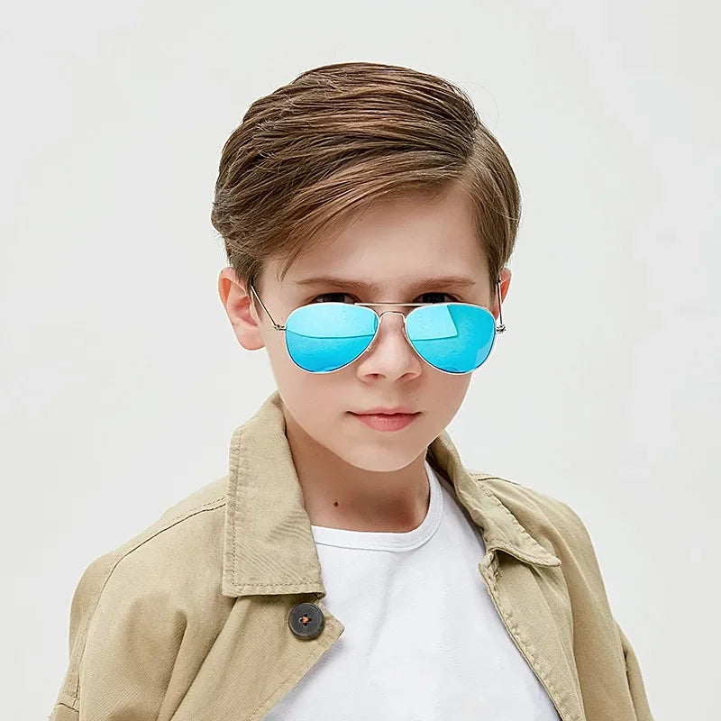 Gafas De Sol Retro Luxury Kids Sunglasses UV400 Eye Protection Children Outdoor Riding Sun Glasses Shades for Boys Girls