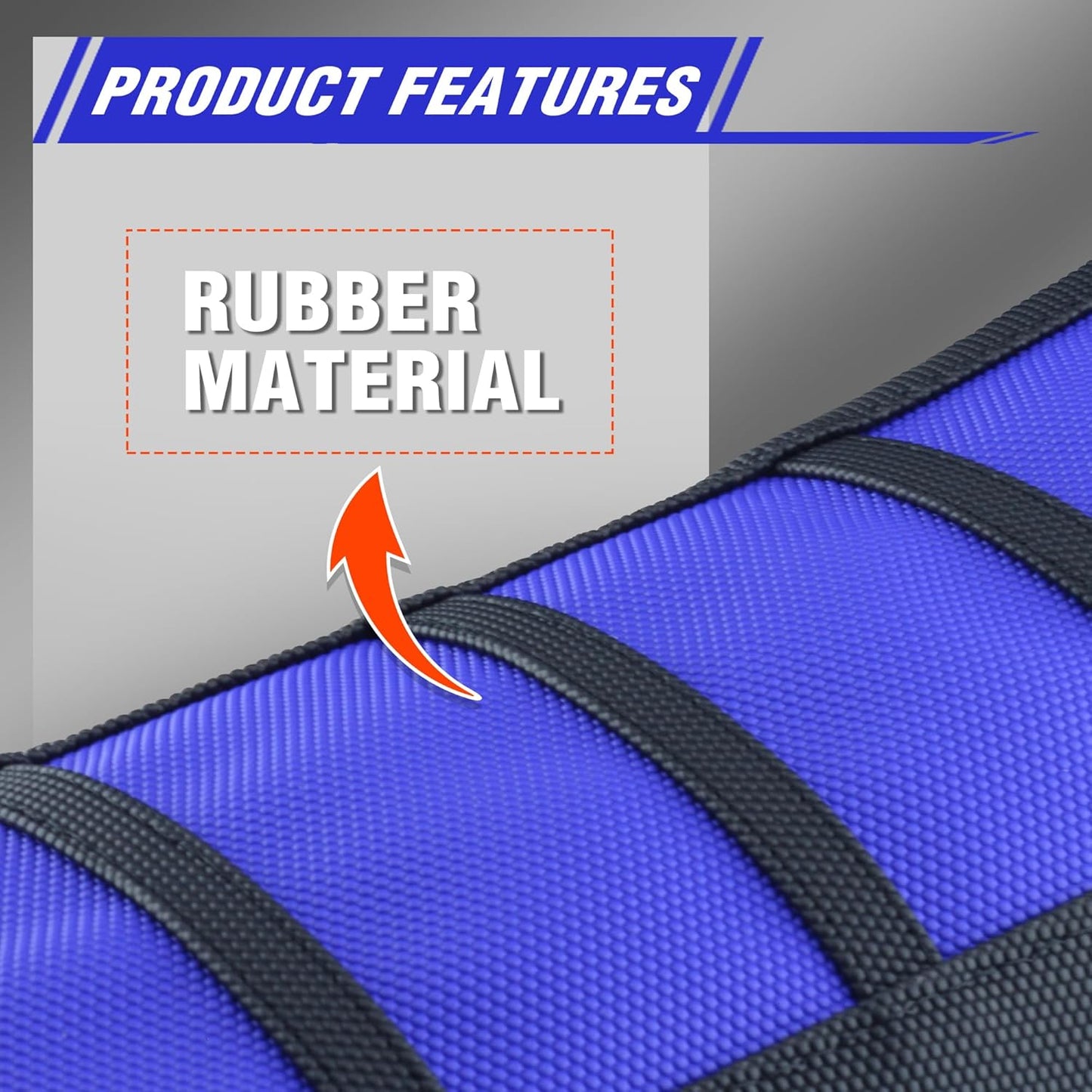Gripper Rubber Dirt Bike Seat Cover - Universal Soft Seat Cover for Most Dirt Bike Motorcycle Blue