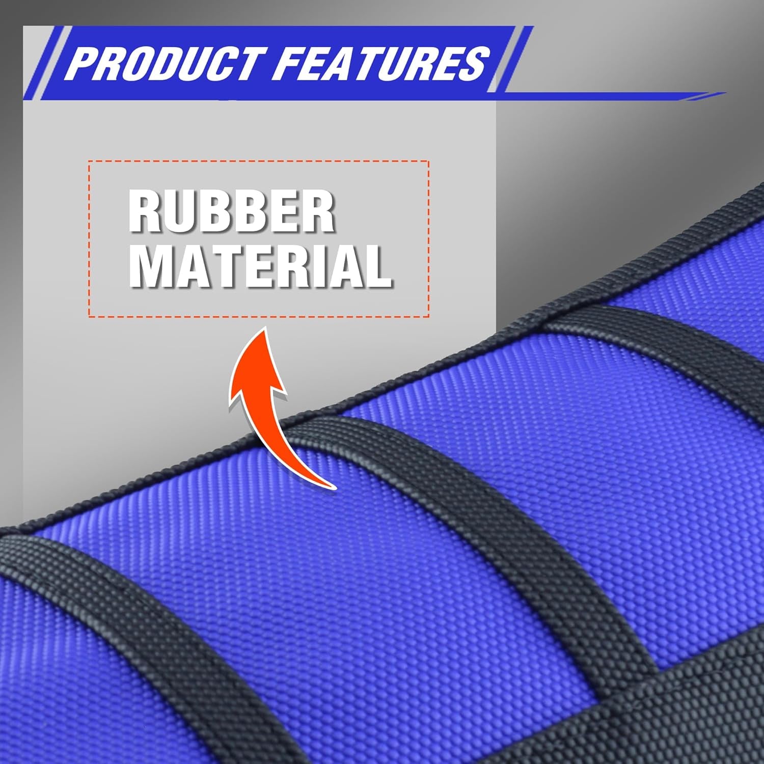 Gripper Rubber Dirt Bike Seat Cover - Universal Soft Seat Cover for Most Dirt Bike Motorcycle Blue